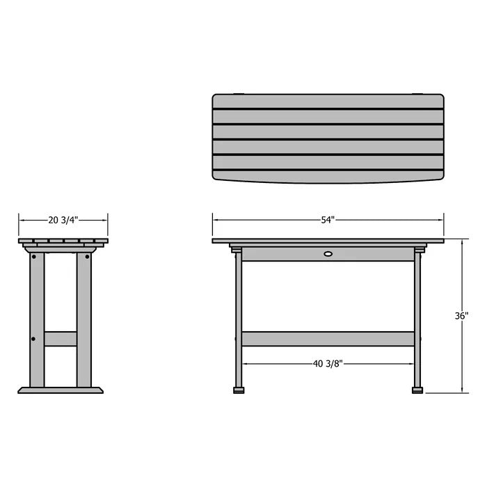 Bar Table Set: Wooden 3 Piece Bar Table Set