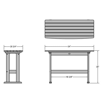 Bar Table Set: Wooden 3 Piece Bar Table Set