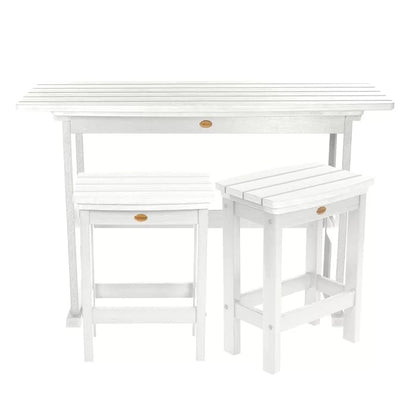 Bar Table Set: Wooden 3 Piece Bar Table Set