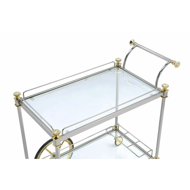 Bar Trolley : 4 Caster wheels Metal Bar Trolley