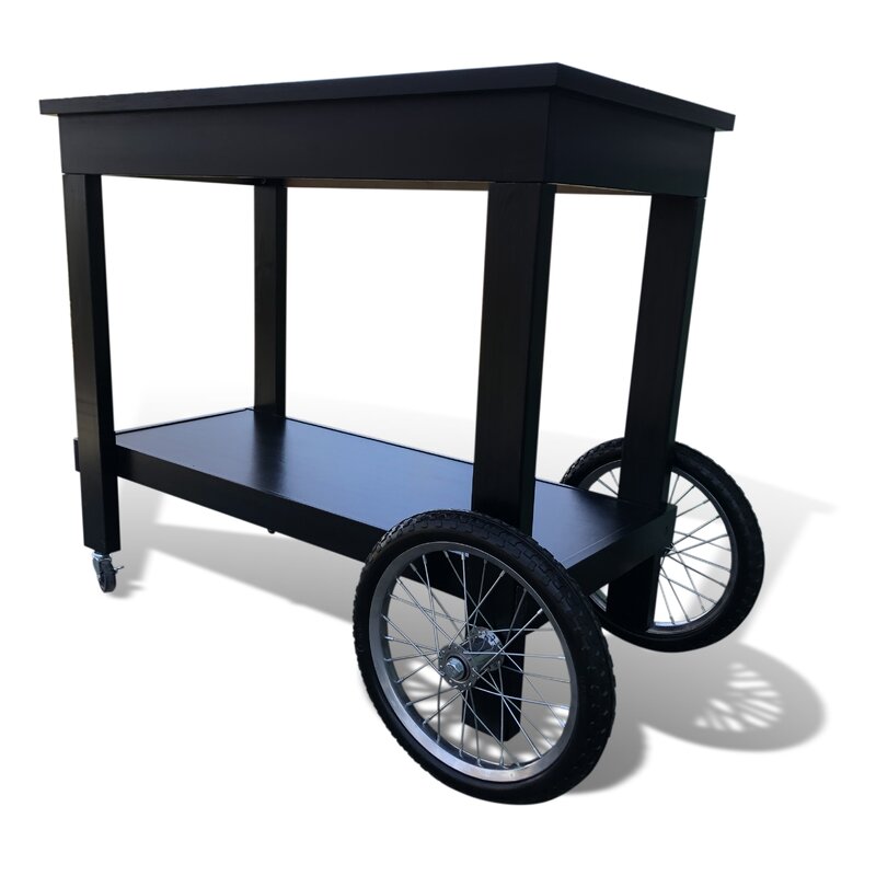 Bar Trolley: Black Rectangular Bar Trolley