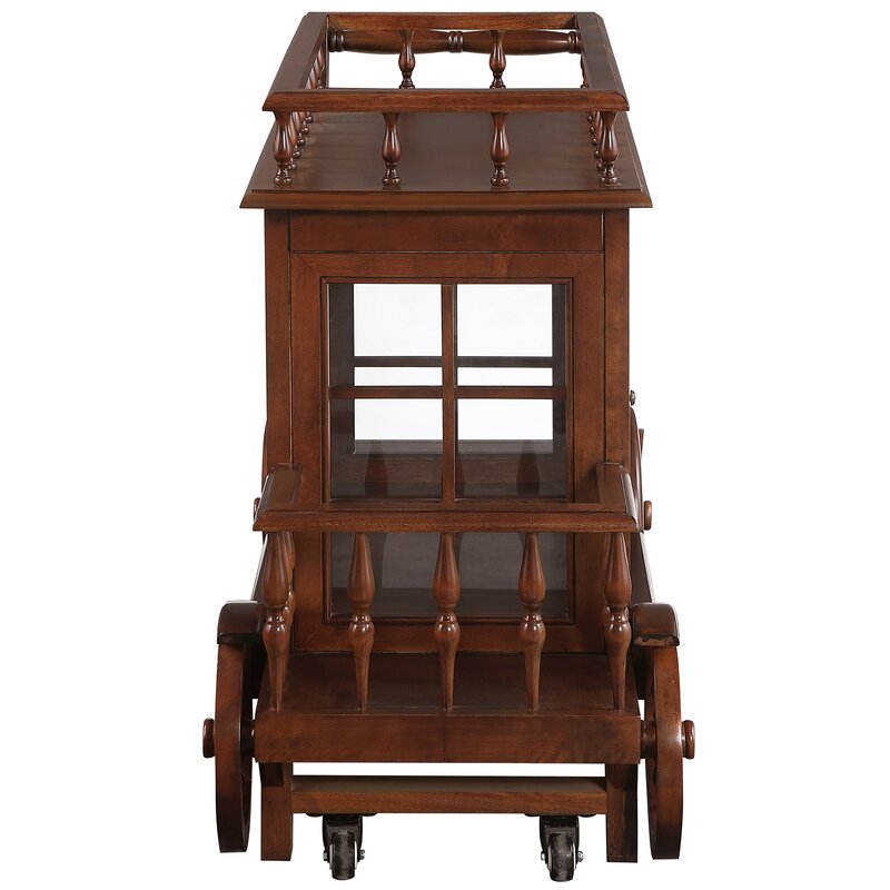 Bar Trolley : Cherry Rectangular Bar Trolley
