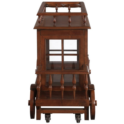 Bar Trolley : Cherry Rectangular Bar Trolley