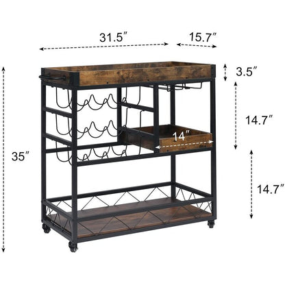 Bar Trolley : Large Bar Serving Trolley