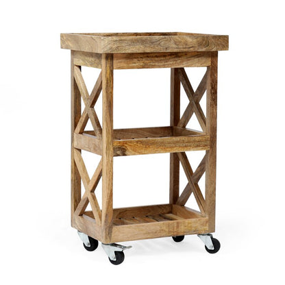 Bar Trolley : Mango Wood Trolley Bar Trolley