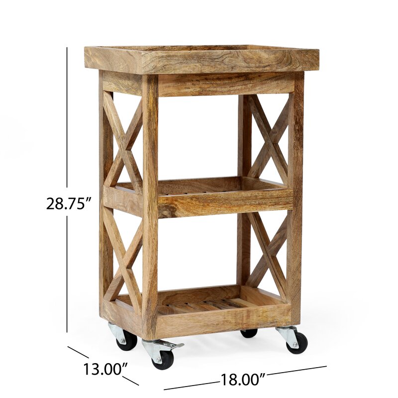 Bar Trolley : Mango Wood Trolley Bar Trolley