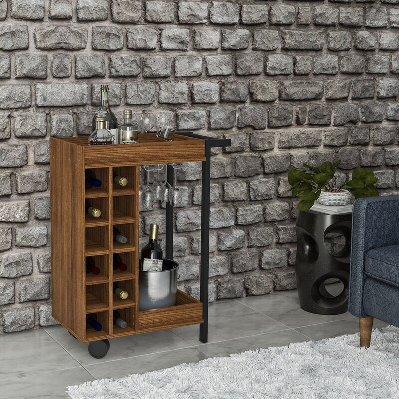 Bar Trolley : Modern Wooden Bar Trolley