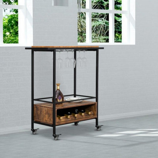 Bar Trolley : Multi-Tier Iron Bar Trolley