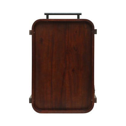 Bar Trolley : Rectangular Brown Bar Trolley