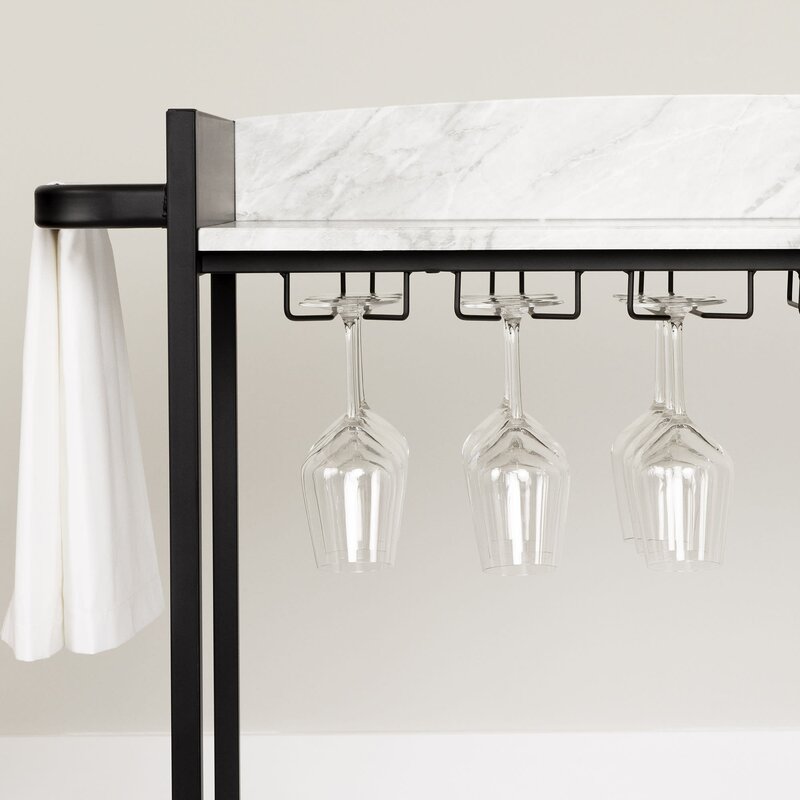 Bar Trolley : Rectangular Iron Bar Trolley