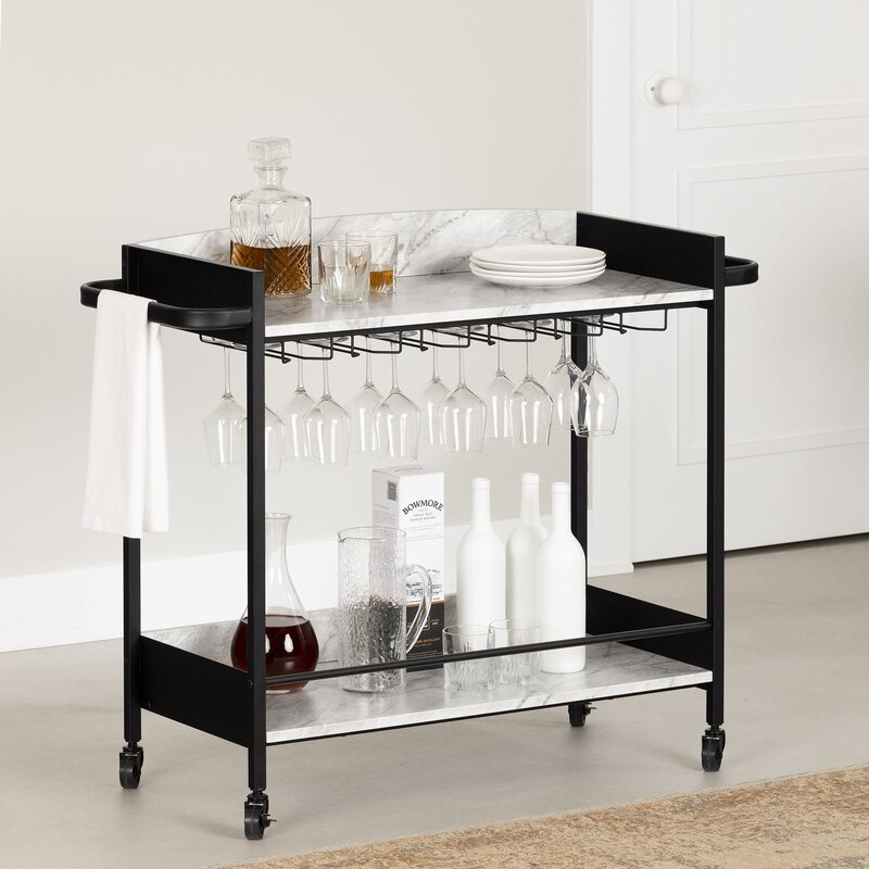 Bar Trolley : Rectangular Iron Bar Trolley