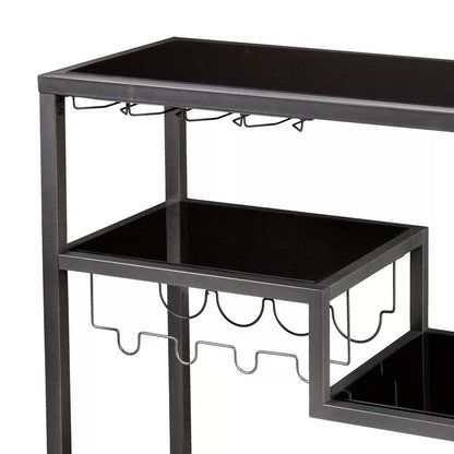 Bar Trolley : Rectangular White Finish Bar Trolley