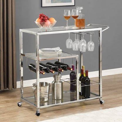 Bar Trolley : Rolling Wine Rack & Bar Trolley