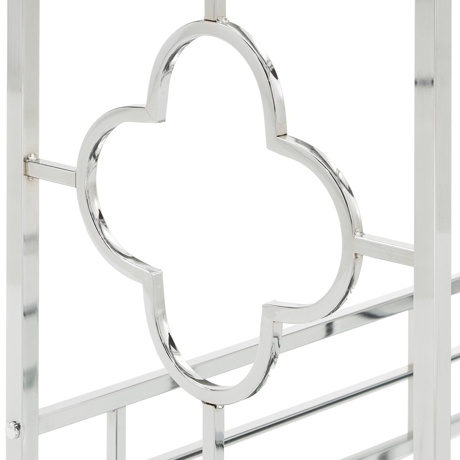 Bar Trolley : Silver Floral Bar Trolley