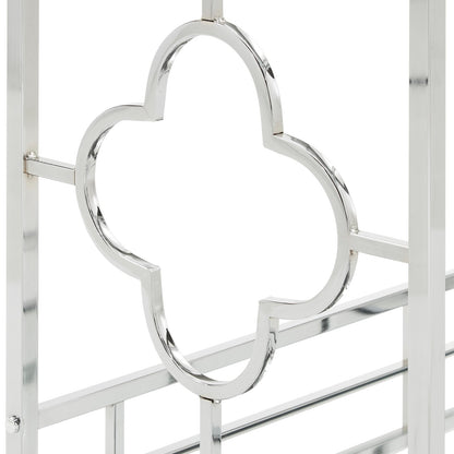 Bar Trolley : Silver Floral Bar Trolley