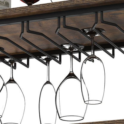 Bar Trolley : Top Rustic Brown Bar Trolley