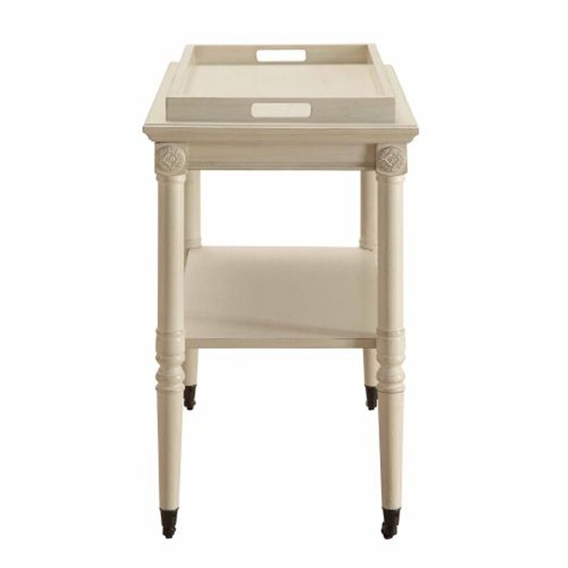 Bar Trolley: Tray Table In White Bar Trolley