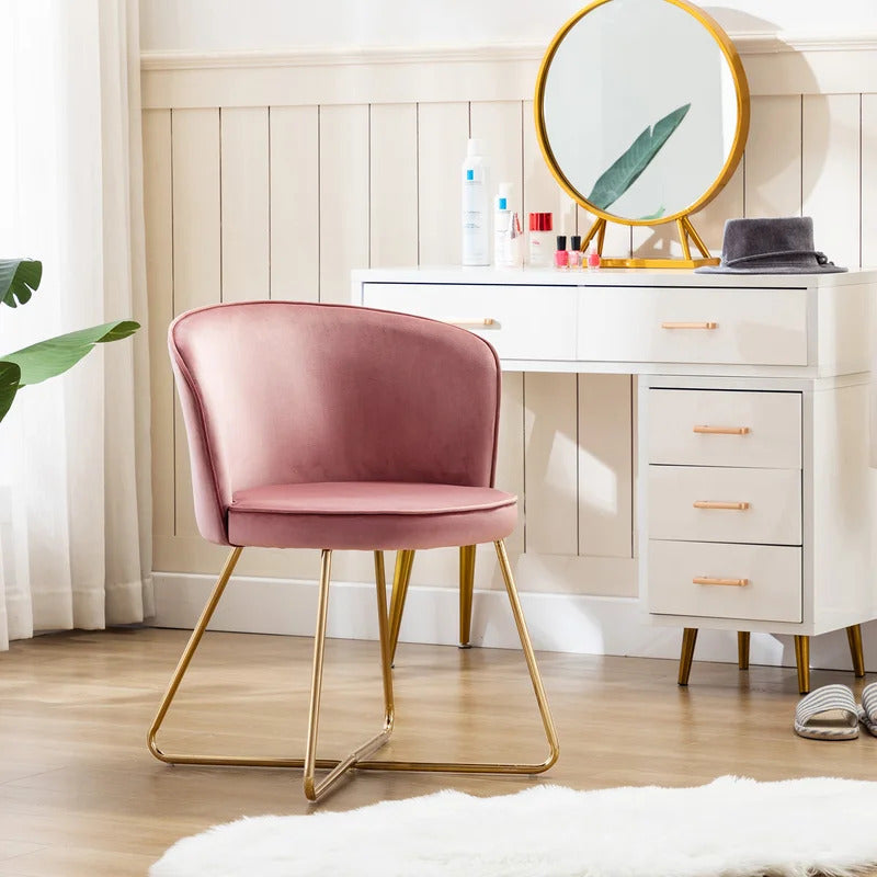 Barrel Chair: 19.7'' Wide Velvet Barrel Chair