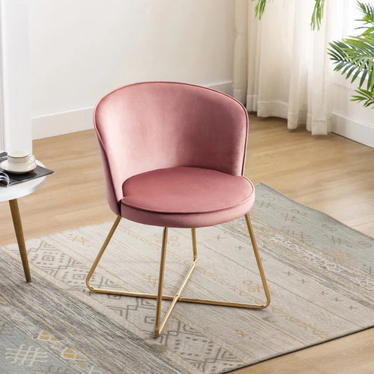 Barrel Chair: 19.7'' Wide Velvet Barrel Chair