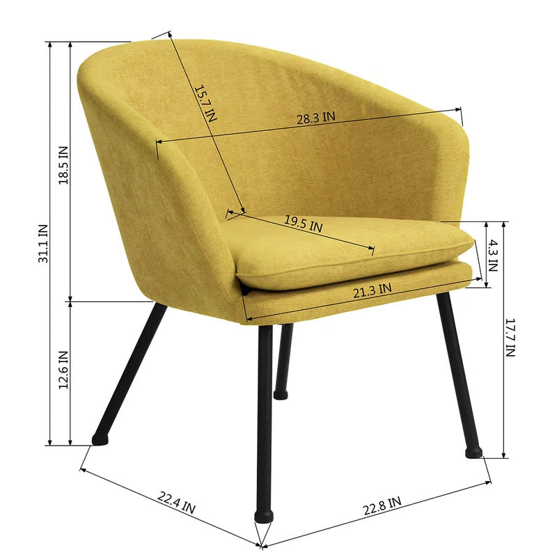 Barrel Chair: 22.8'' Wide Barrel Chair