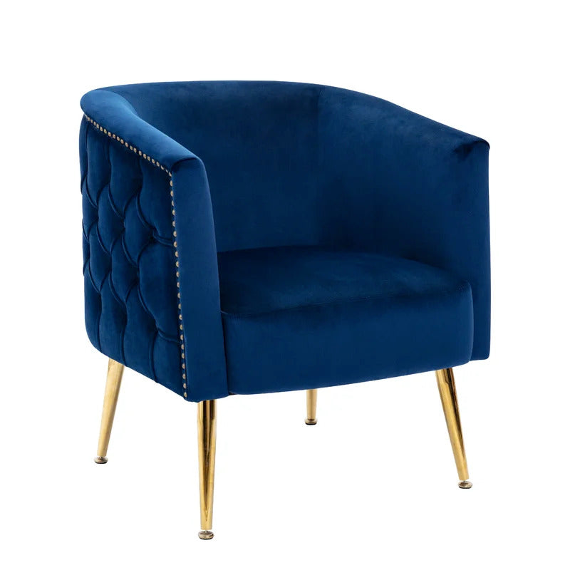 Barrel Chair: 25.2'' Wide Velvet Barrel Chair