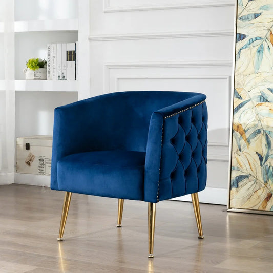 Barrel Chair: 25.2'' Wide Velvet Barrel Chair
