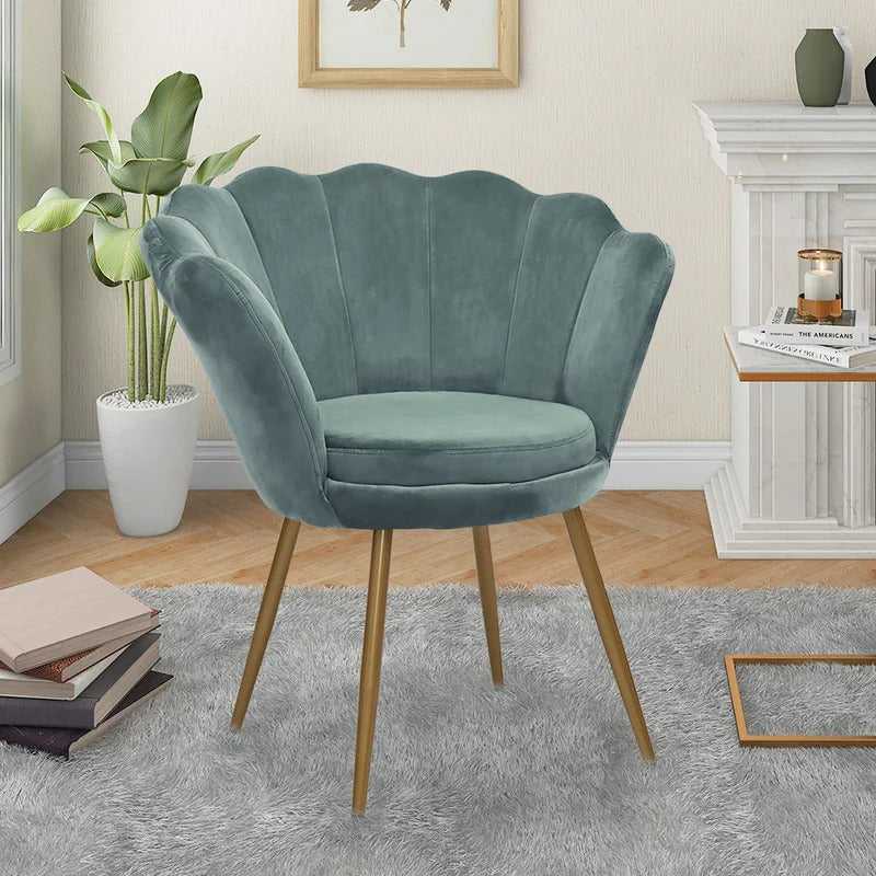 Barrel Chair: 26.37'' Wide Velvet Barrel Chair
