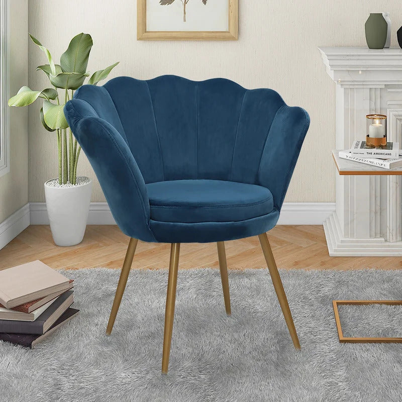 Barrel Chair: 26.37'' Wide Velvet Barrel Chair