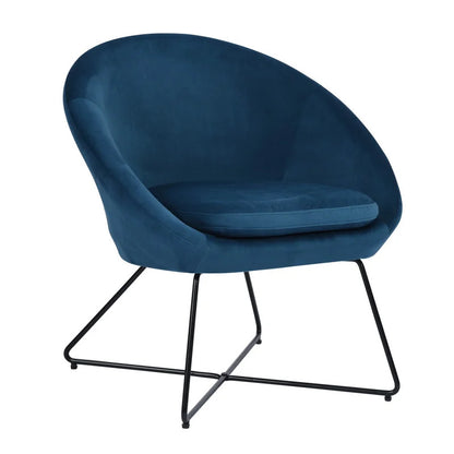 Barrel Chair: 26.77'' Wide Velvet Barrel Chair