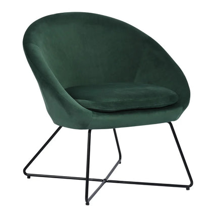 Barrel Chair: 26.77'' Wide Velvet Barrel Chair