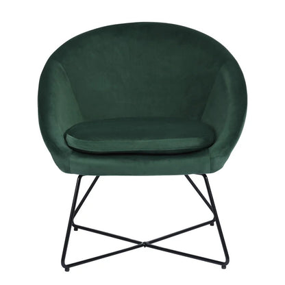 Barrel Chair: 26.77'' Wide Velvet Barrel Chair
