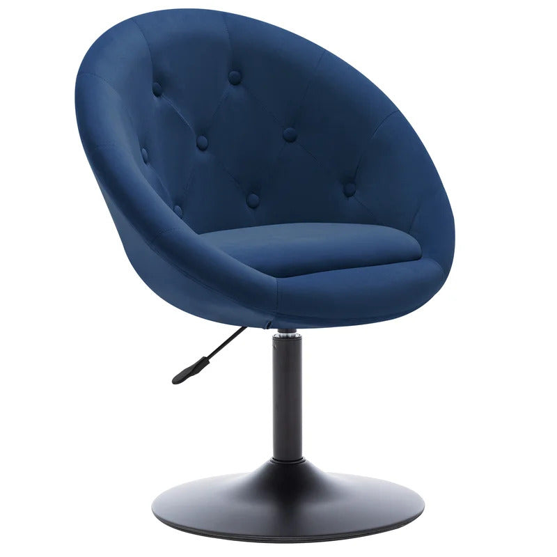 Barrel Chair: 26.7'' Wide Tufted Velvet Barrel Chair