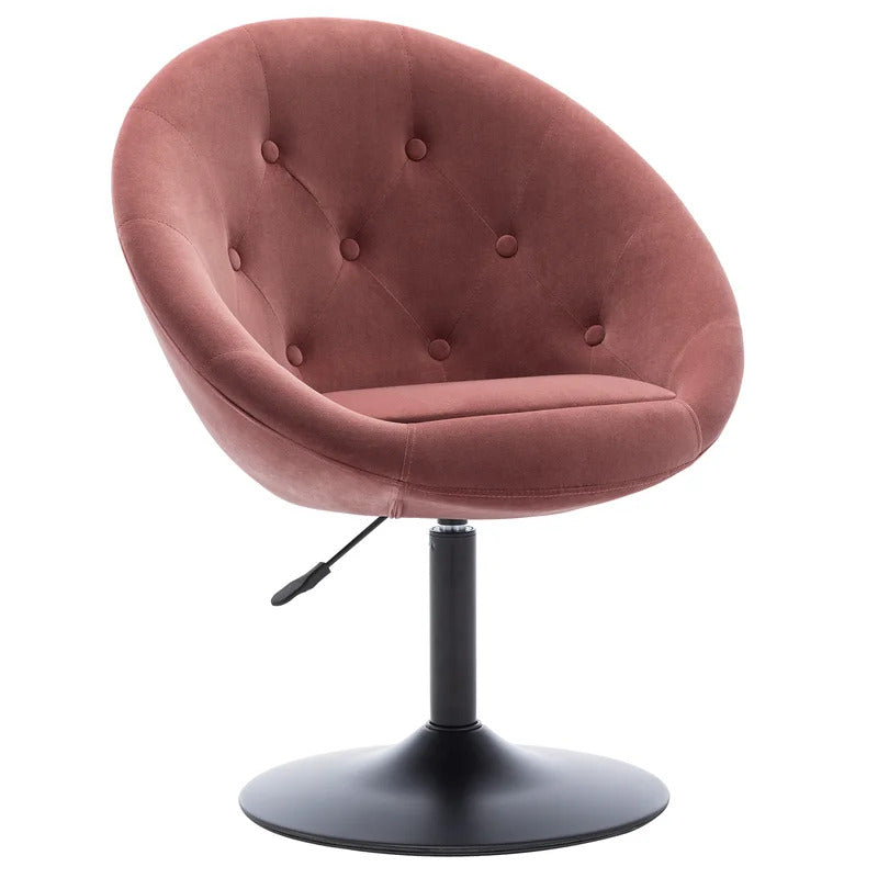 Barrel Chair: 26.7'' Wide Tufted Velvet Barrel Chair