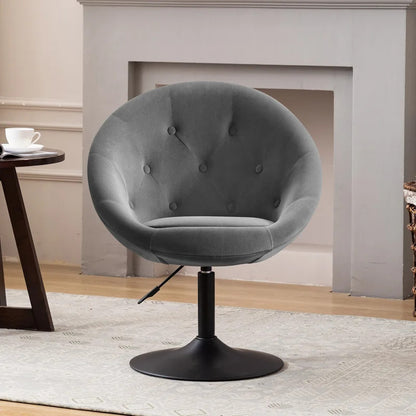 Barrel Chair: 26.7'' Wide Tufted Velvet Barrel Chair