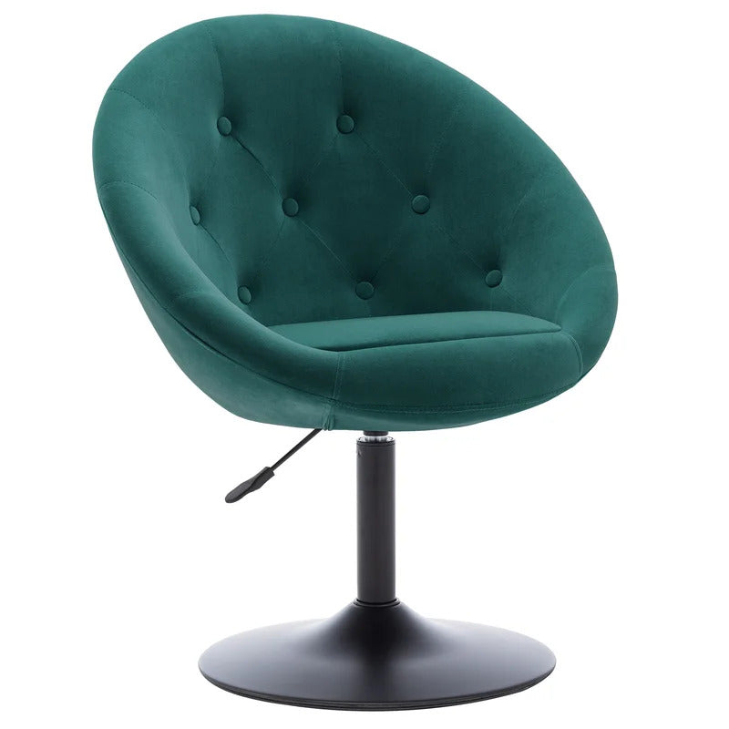 Barrel Chair: 26.7'' Wide Tufted Velvet Barrel Chair