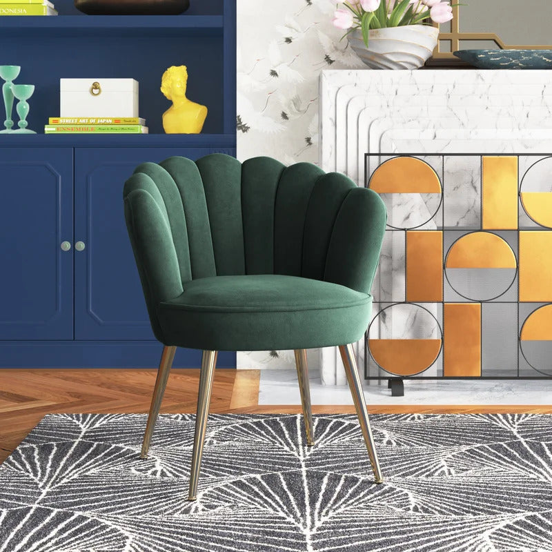 Barrel Chair: 26'' Wide Velvet Barrel Chair