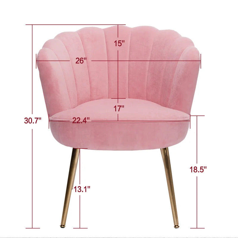Barrel Chair: 26'' Wide Velvet Barrel Chair