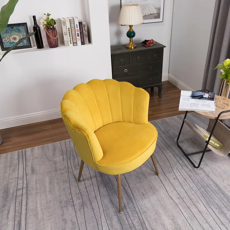 Barrel Chair: 26'' Wide Velvet Barrel Chair