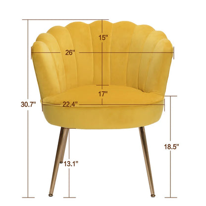 Barrel Chair: 26'' Wide Velvet Barrel Chair