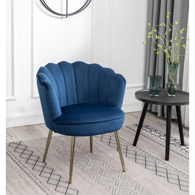 Barrel Chair: 26'' Wide Velvet Barrel Chair