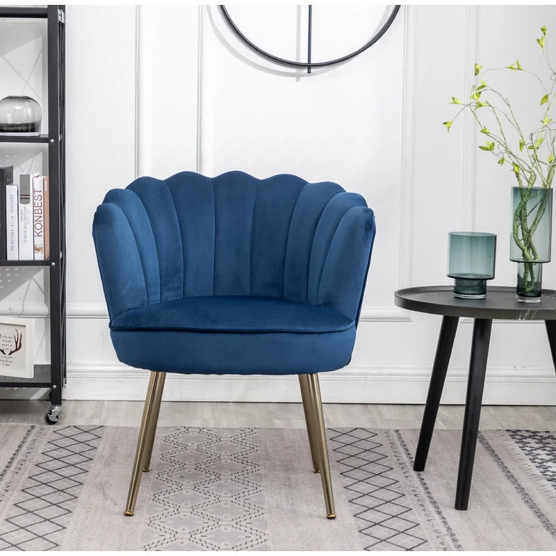 Barrel Chair: 26'' Wide Velvet Barrel Chair