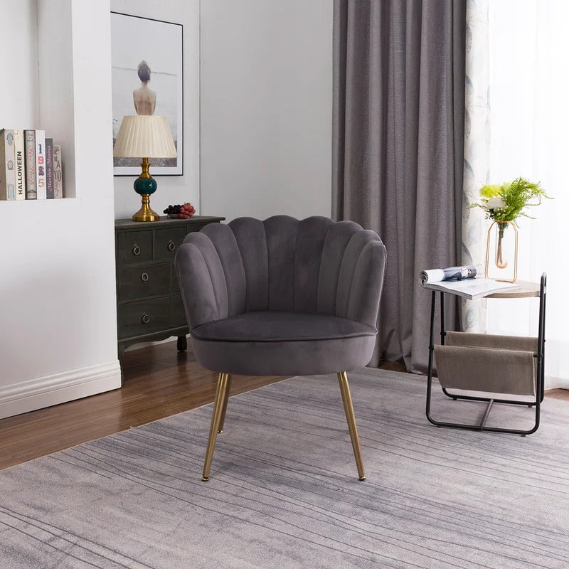 Barrel Chair: 26'' Wide Velvet Barrel Chair