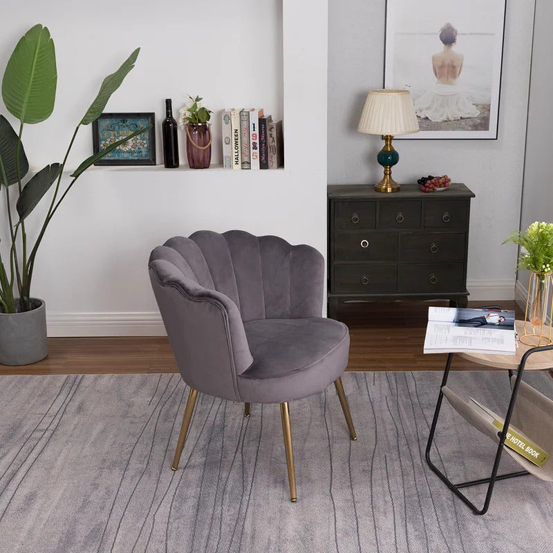 Barrel Chair: 26'' Wide Velvet Barrel Chair