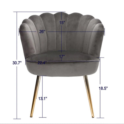 Barrel Chair: 26'' Wide Velvet Barrel Chair