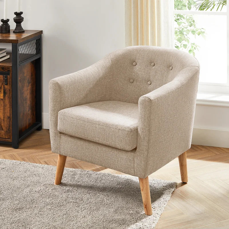 Barrel Chair: 27.2'' Wide Tufted Barrel Chair