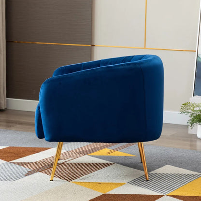 Barrel Chair: 27.75'' Wide Velvet Barrel Chair