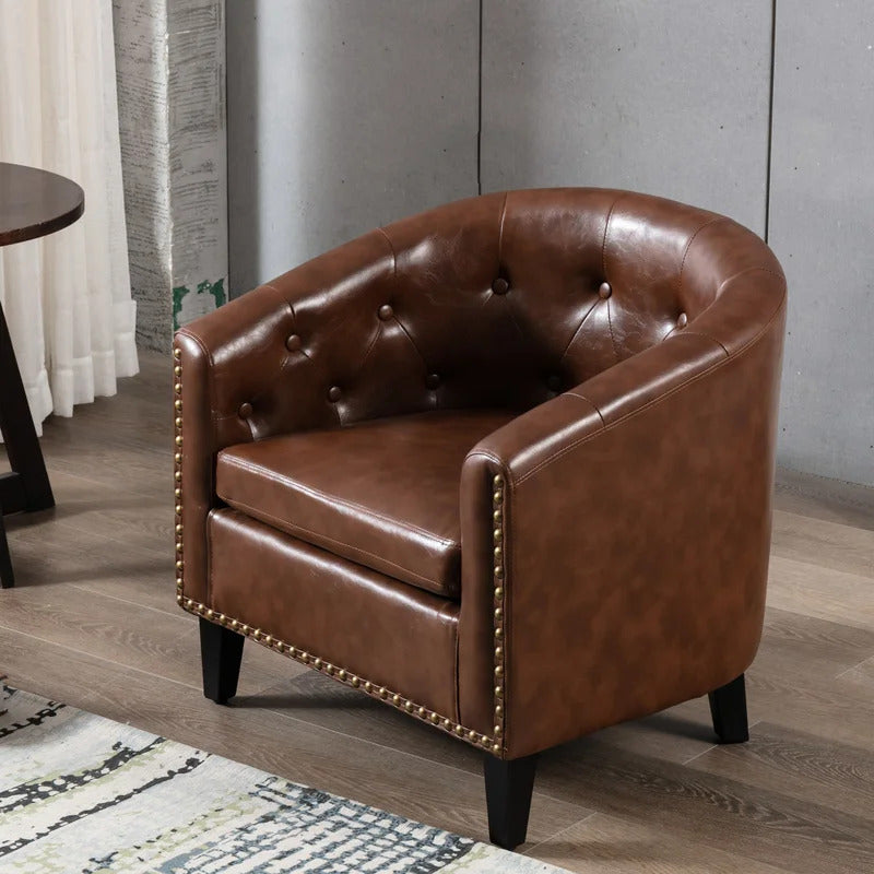 Barrel Chair: 28.3'' Wide Tufted Barrel Chair