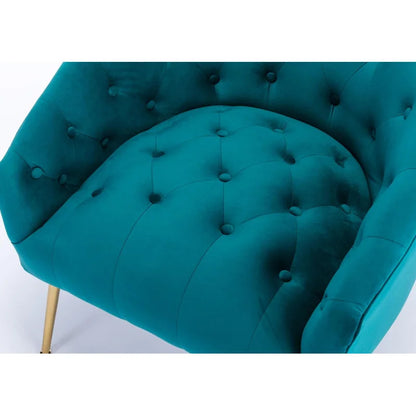 Barrel Chair: 28.4'' Wide Tufted Velvet Barrel Chair