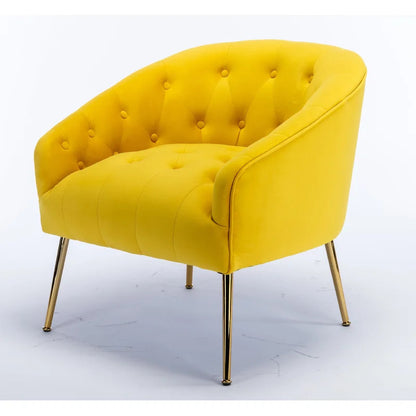 Barrel Chair: 28.4'' Wide Tufted Velvet Barrel Chair