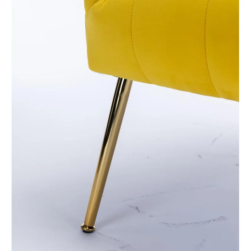 Barrel Chair: 28.4'' Wide Tufted Velvet Barrel Chair